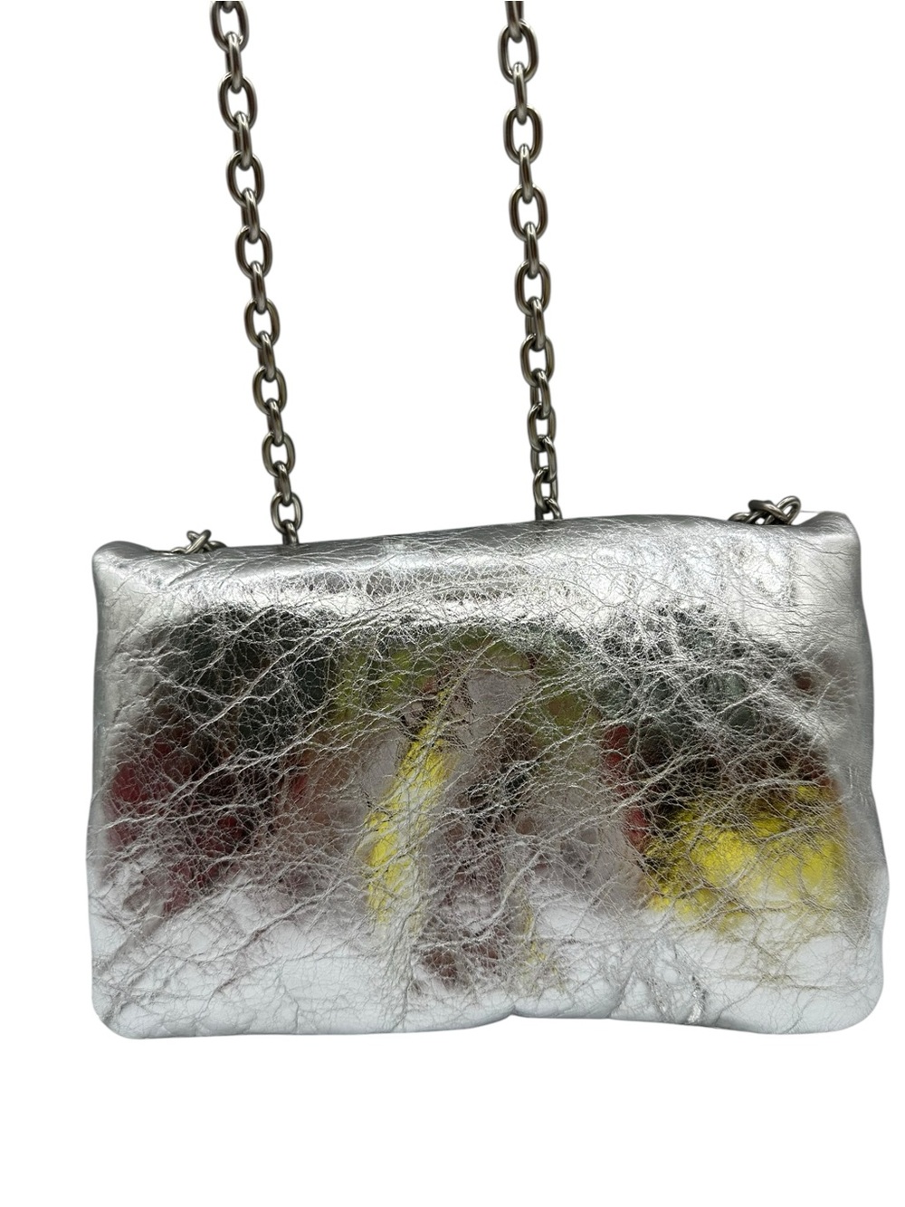 BALENCIAGA Nano Monaco Metallized Leather Bag - Picture 6 of 16